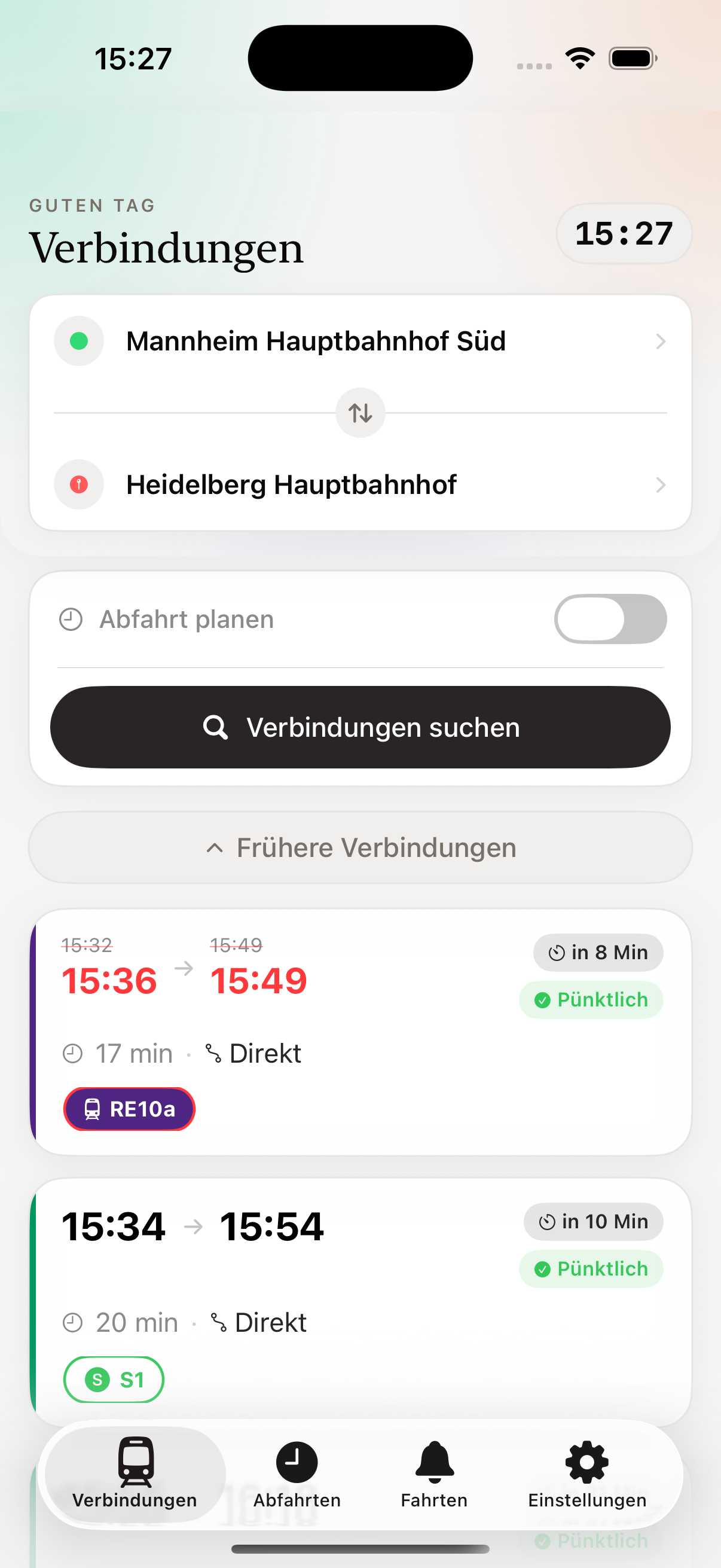 Verbindungen suchen
